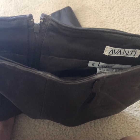 100% LEATHER MIDI SKIRT - Picture 5 of 5